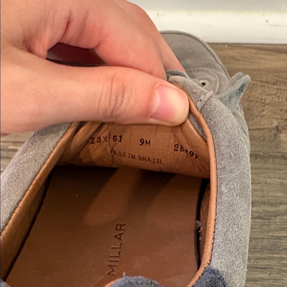 Men’s Peter Millar Crown Crafted Vantage Suede Sneaker Gray Size 9 - Picture 6 of 8